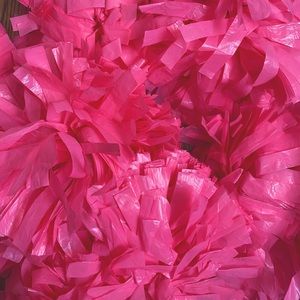 6” Solid Vinyl Poms— Varsity Spirit (hot pink)